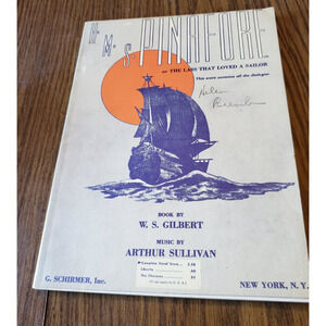HMS Pinafore Lass That Loved A Sailor Vocal Sheet Music Book Arthur Sullivan